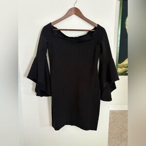 Fifteen Twenty Black Ruffled Sheath Dress